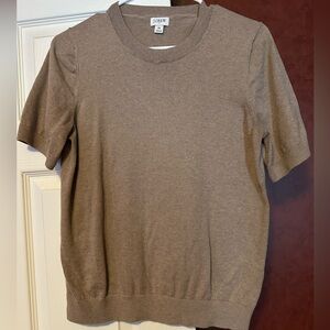 J.Crew Brown Short Sleeve Sweater
